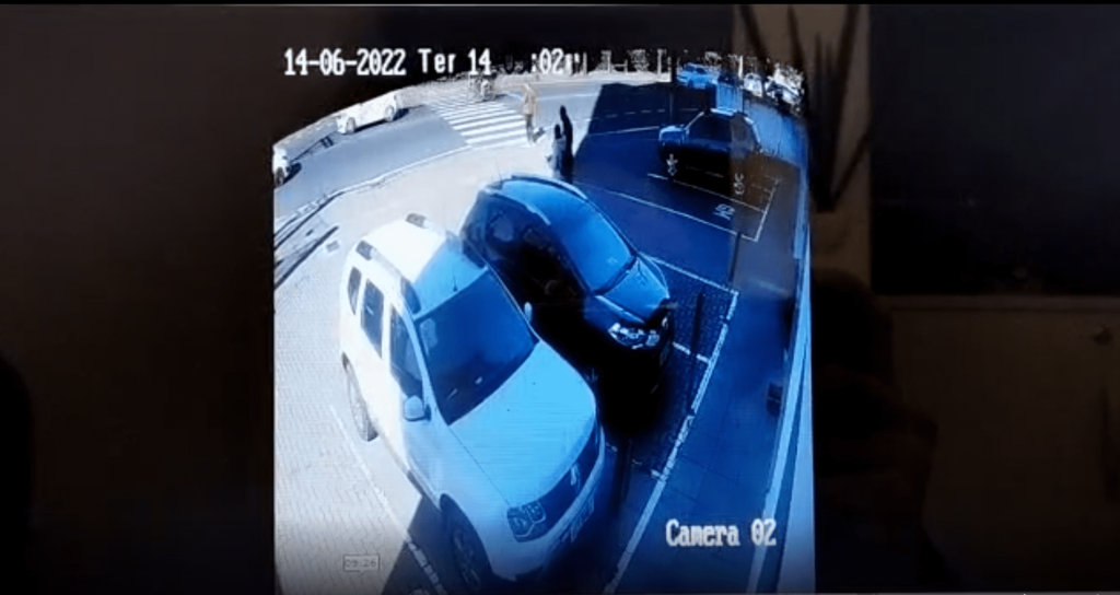 Imagens de câmera de segurança sobre multa em Santa Cruz do Sul.