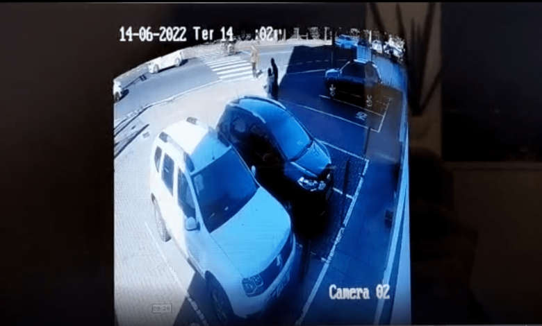 Imagens de câmera de segurança sobre multa em Santa Cruz do Sul.